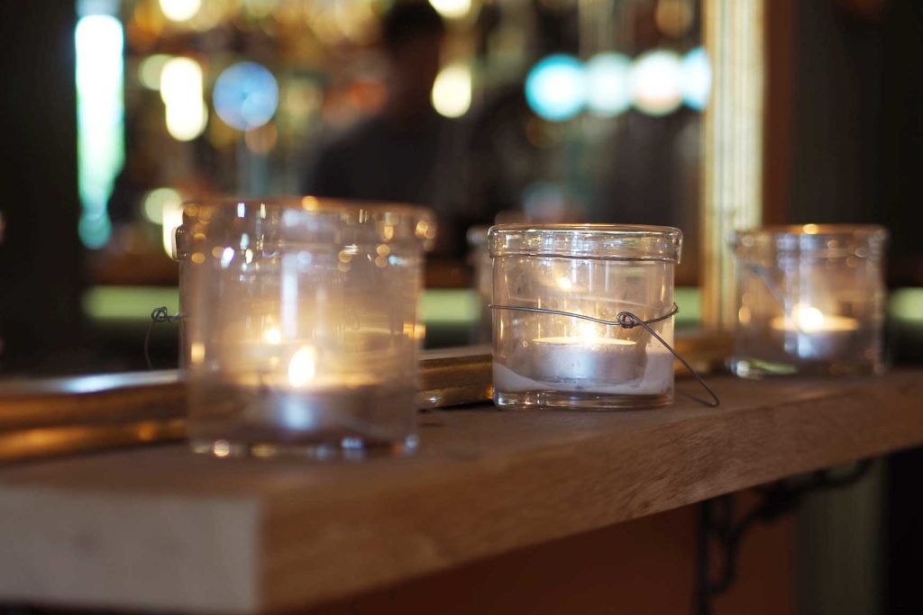 Candle lit dinners at The Foresters Arms